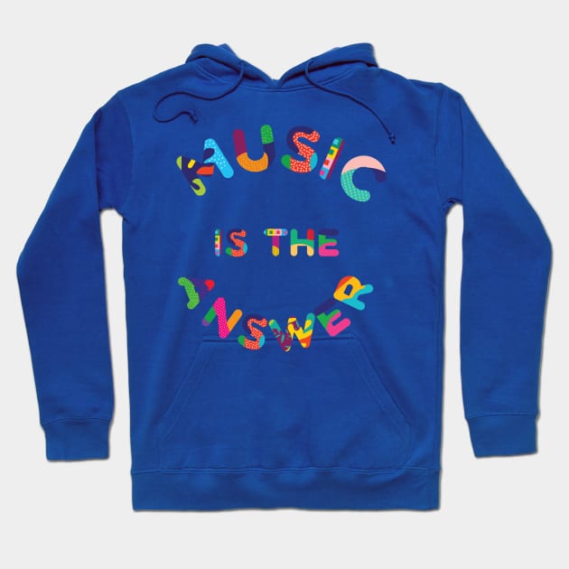 music is the answer 2 Hoodie by Kyle Knight 